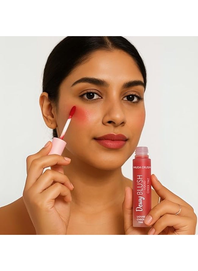 HUDACRUSH Huda Crush Liquid Blush - Bright Cherry Blush for Face Makeup, Blusher for Cheeks, Blendable Long-Lasting Matte Finish, Waterproof for Women and Girls - Image 2